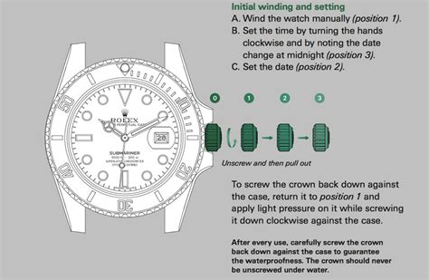 rolex how to set time